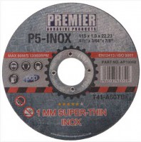 PDP P5-INOX Abrasive Discs: Metal 115 x 1.0 x 22.23mm (4.5\") (Tin of 10) £9.49